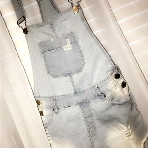 Jean short overalls